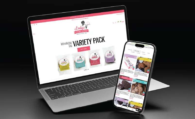 The Lorelyns Shopify store with the variety pack